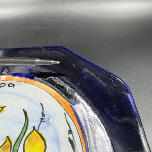 Mexico Folk Art Talavera Pottery Single Dish Plate Hand Painted Fish Hand Made - Picture 8 of 16